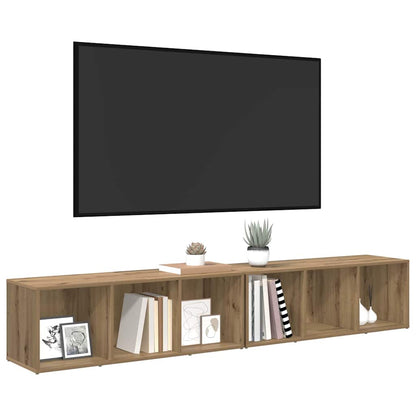 TV Cabinet Set 2 pcs Artisan Oak Engineered Wood