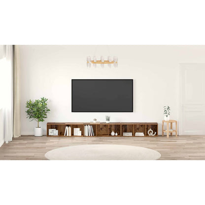 TV Cabinet Set 3 pcs Old Wood 37 x 35 x 107 cm Engineered Wood