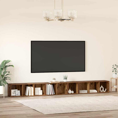 TV Cabinet Set 3 pcs Old Wood 37 x 35 x 107 cm Engineered Wood