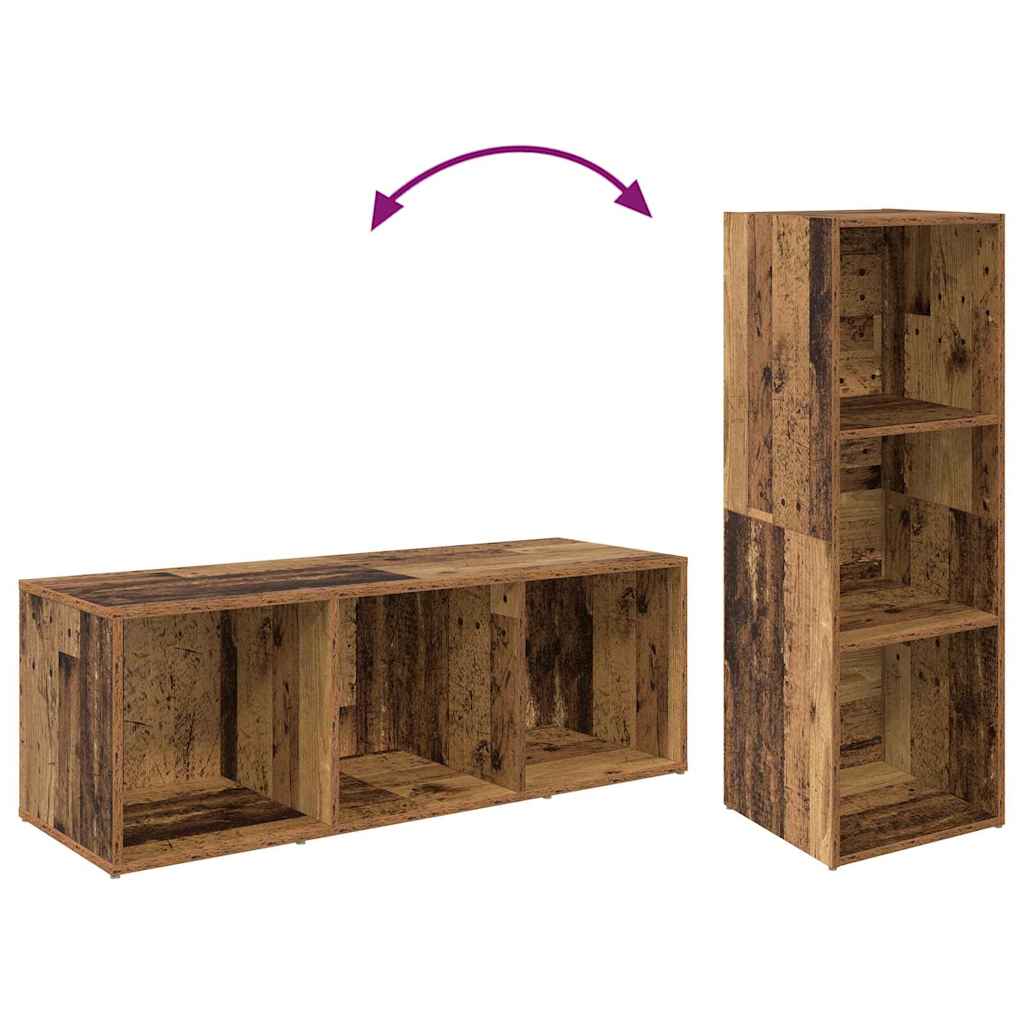 TV Cabinet Set 3 pcs Old Wood 37 x 35 x 107 cm Engineered Wood