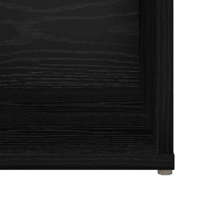 TV Cabinet Set 3 pcs Black Oak Engineered Wood