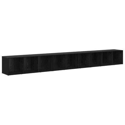 TV Cabinet Set 3 pcs Black Oak Engineered Wood