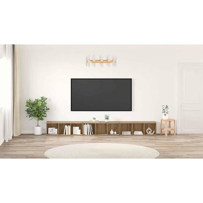 TV Cabinet Set Wall-mounted 3 pcs Artisan Oak 37 x 35 x 107 cm