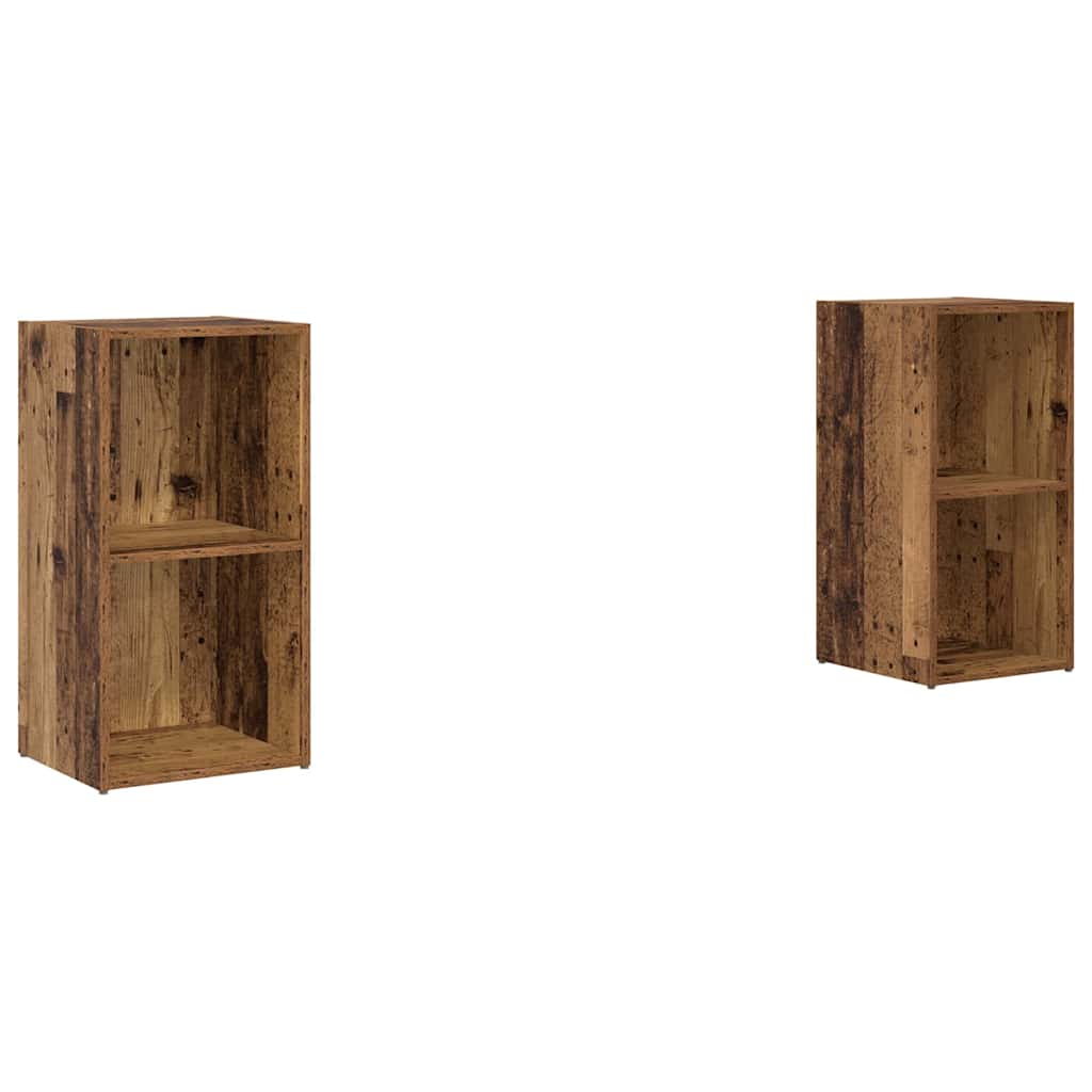 TV Cabinet Set 2 pcs Old Wood 72 x 35 x 36.5 cm Engineered Wood