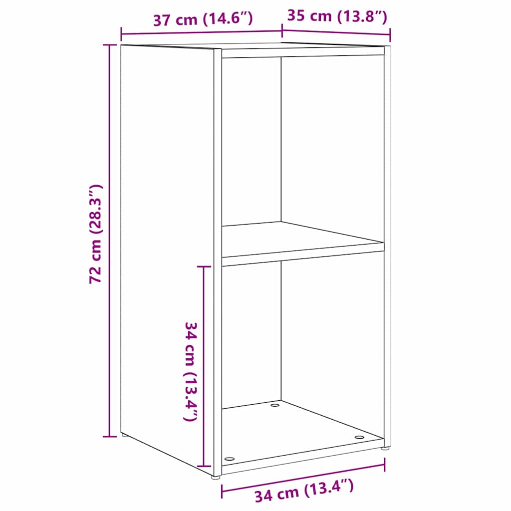 TV Cabinet Set 2 pcs Black Oak Engineered Wood