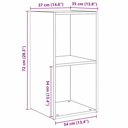 TV Cabinet Set 2 pcs Black Oak Engineered Wood