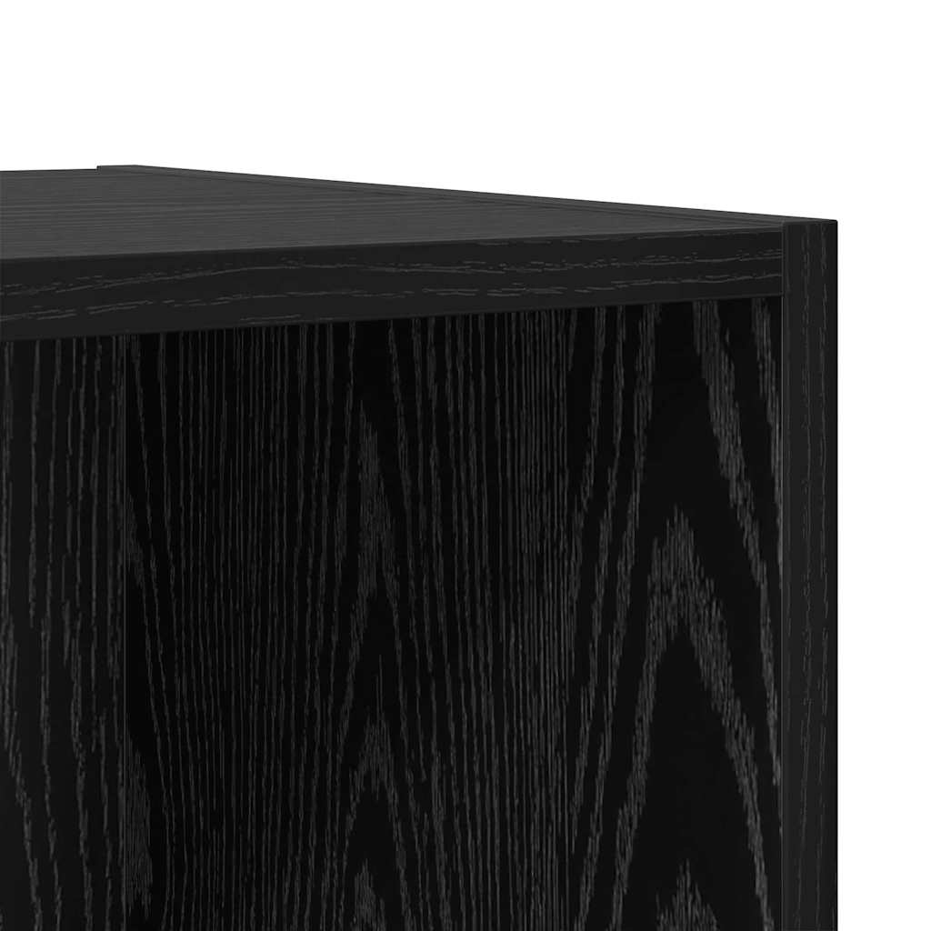 TV Cabinet Set 4 pcs Black Oak Engineered Wood