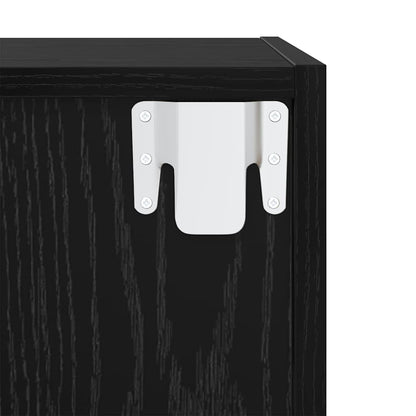 TV Cabinet Set 4 pcs Black Oak Engineered Wood