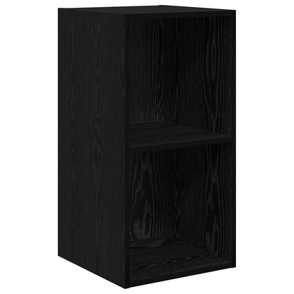 TV Cabinet Set 4 pcs Black Oak Engineered Wood