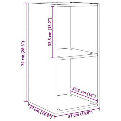 TV Cabinet Set 4 pcs Black Oak Engineered Wood