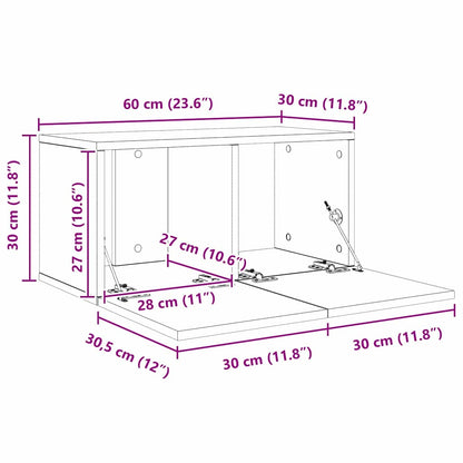 TV Cabinet Set 4 pcs Black Oak Engineered Wood