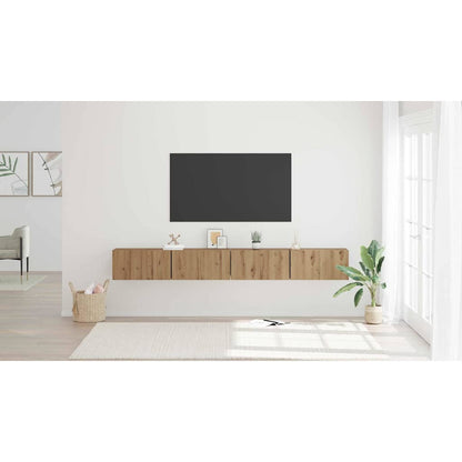 TV Cabinet Set Wall-mounted 4 pcs Artisan Oak 60 x 30 x 30 cm