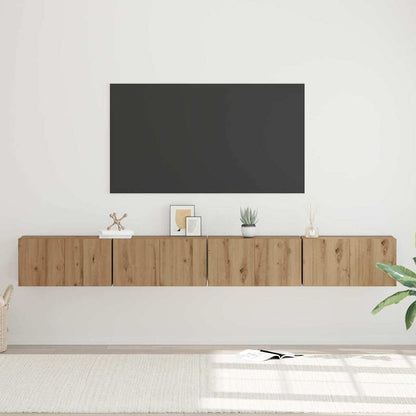 TV Cabinet Set Wall-mounted 4 pcs Artisan Oak 60 x 30 x 30 cm
