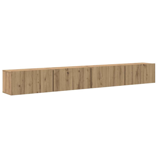 TV Cabinet Set Wall-mounted 4 pcs Artisan Oak 60 x 30 x 30 cm