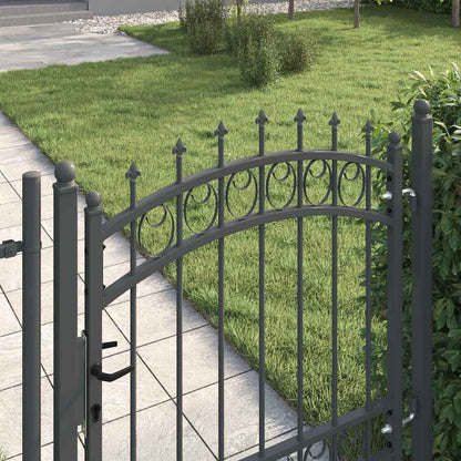 Fence Gate with Spikes EMMEN 100 x 100 cm Powder-coated steel
