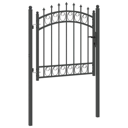 Fence Gate with Spikes EMMEN 100 x 100 cm Powder-coated steel