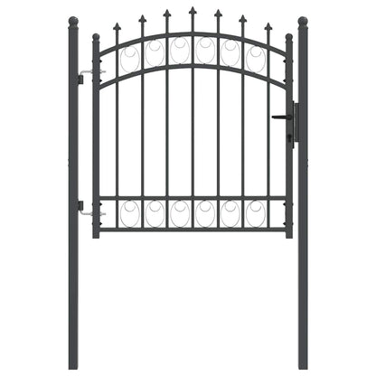 Fence Gate with Spikes EMMEN 100 x 100 cm Powder-coated steel