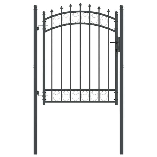 Fence Gate with Spikes EMMEN 150 x 100 cm Powder-coated steel