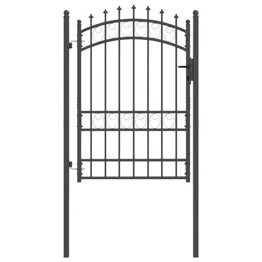 Fence Gate with Spikes EMMEN 170 x 100 cm Powder-coated steel