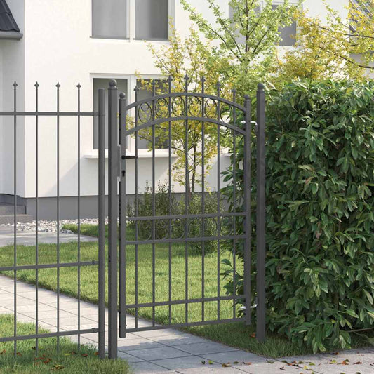 Fence Gate with Spikes EMMEN 104 x 147 cm Lockable