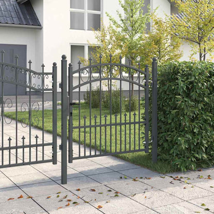 Fence Gate with Spikes EMMEN 100 x 100 cm Powder-coated steel