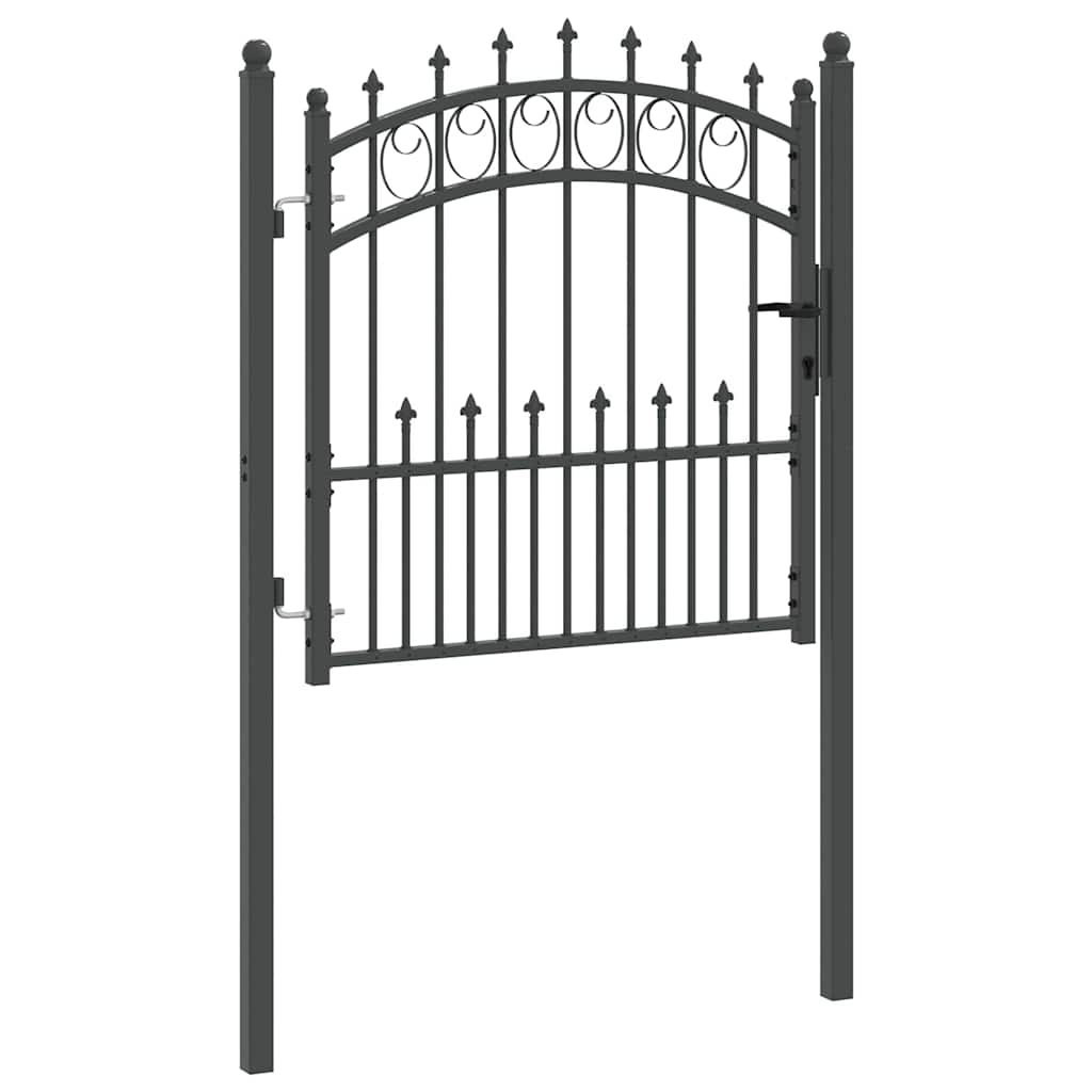 Fence Gate with Spikes EMMEN 100 x 100 cm Powder-coated steel