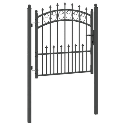 Fence Gate with Spikes EMMEN 100 x 100 cm Powder-coated steel
