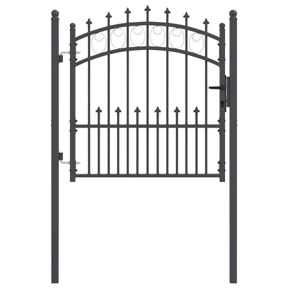 Fence Gate with Spikes EMMEN 100 x 100 cm Powder-coated steel