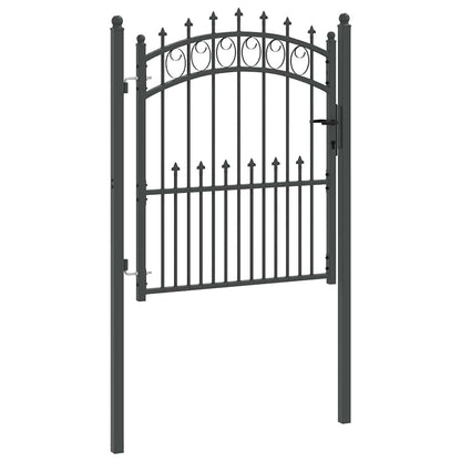 Fence Gate with Spikes EMMEN 125 x 100 cm Powder-coated steel