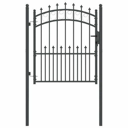 Fence Gate with Spikes EMMEN 125 x 100 cm Powder-coated steel