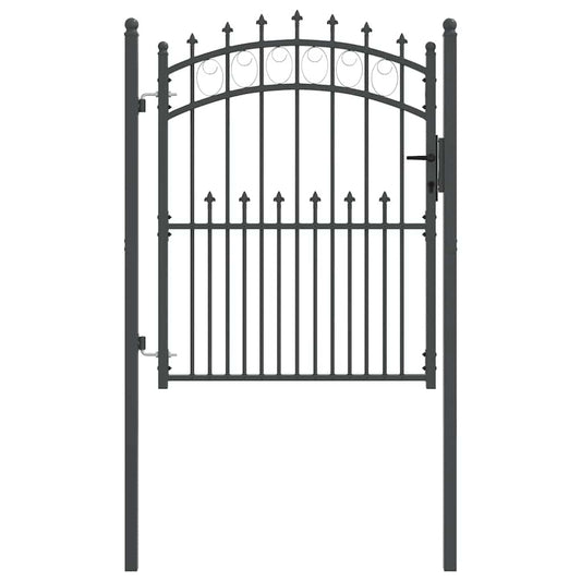 Fence Gate with Spikes EMMEN 150 x 100 cm Powder-coated steel