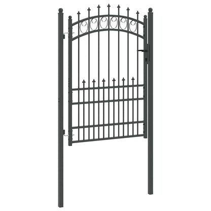 Fence Gate with Spikes EMMEN 170 x 100 cm Powder-coated steel
