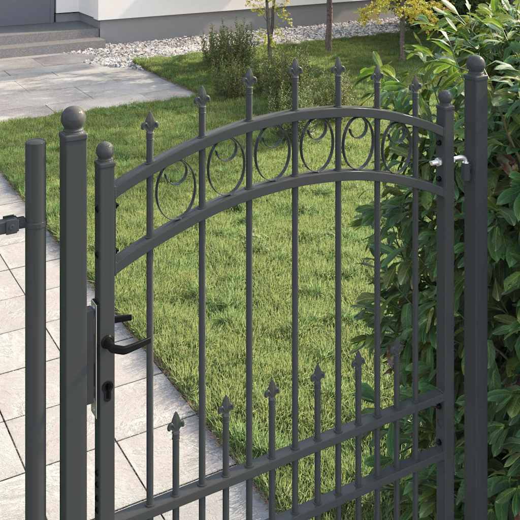 Fence Gate with Spikes EMMEN 200 x 100 cm Powder-coated steel