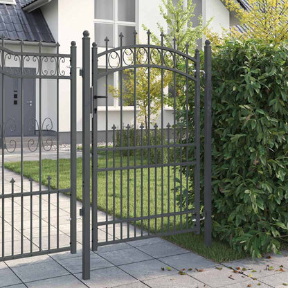 Fence Gate with Spikes EMMEN 200 x 100 cm Powder-coated steel