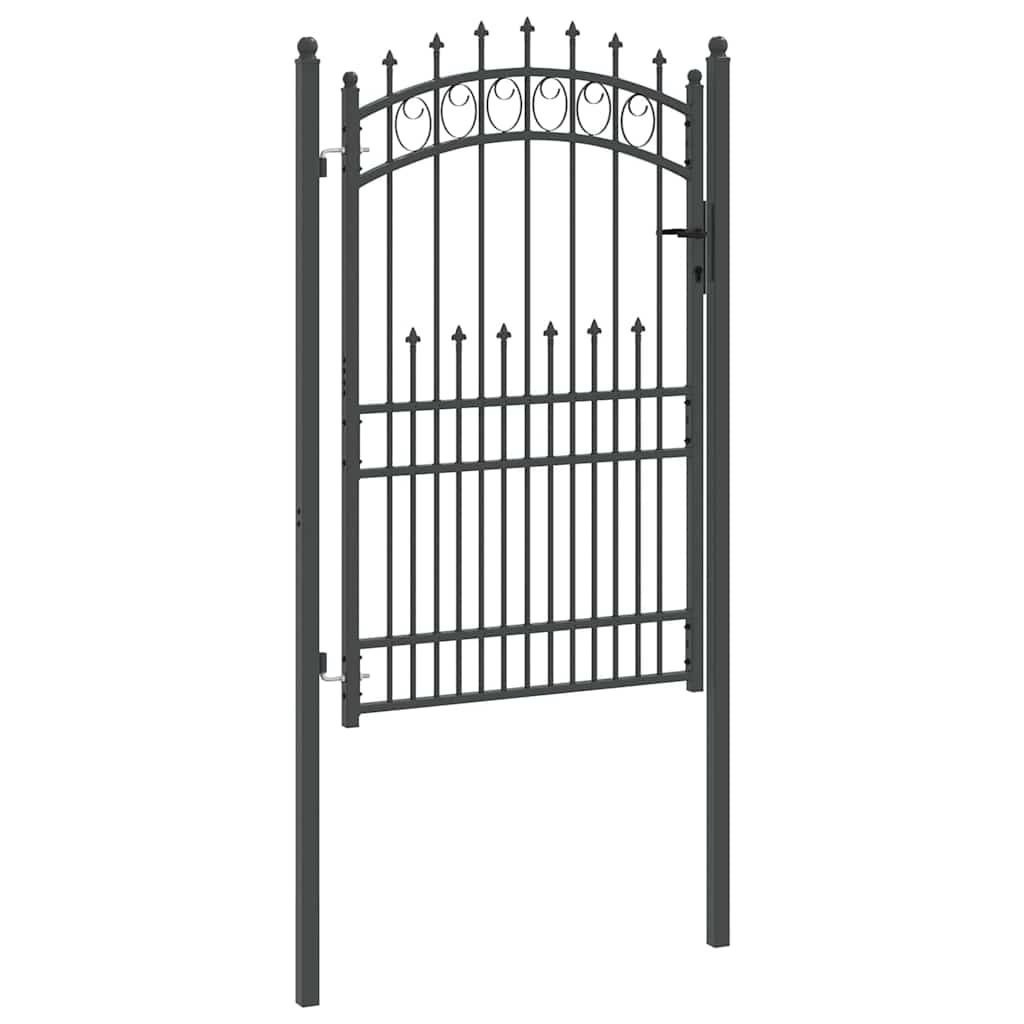 Fence Gate with Spikes EMMEN 200 x 100 cm Powder-coated steel