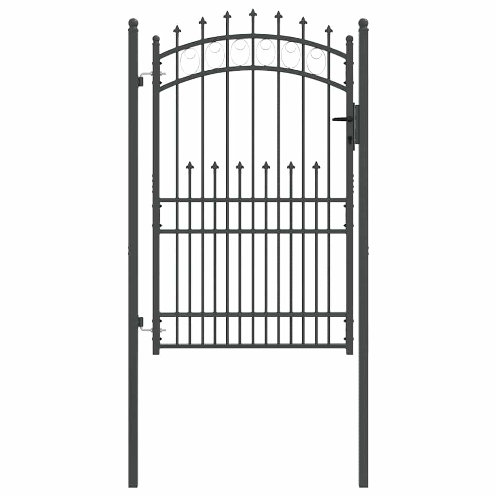 Fence Gate with Spikes EMMEN 200 x 100 cm Powder-coated steel