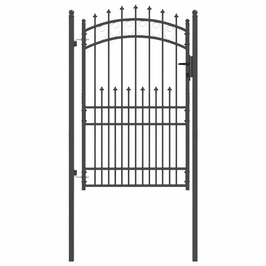 Fence Gate with Spikes EMMEN 200 x 100 cm Powder-coated steel