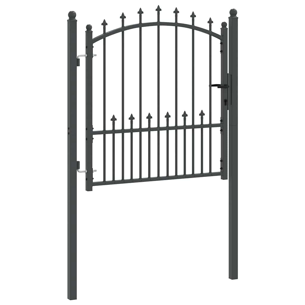 Fence Gate with Spikes EMMEN 100 x 100 cm Powder-coated steel