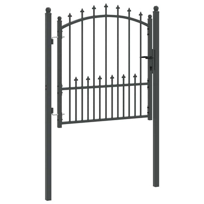 Fence Gate with Spikes EMMEN 100 x 100 cm Powder-coated steel