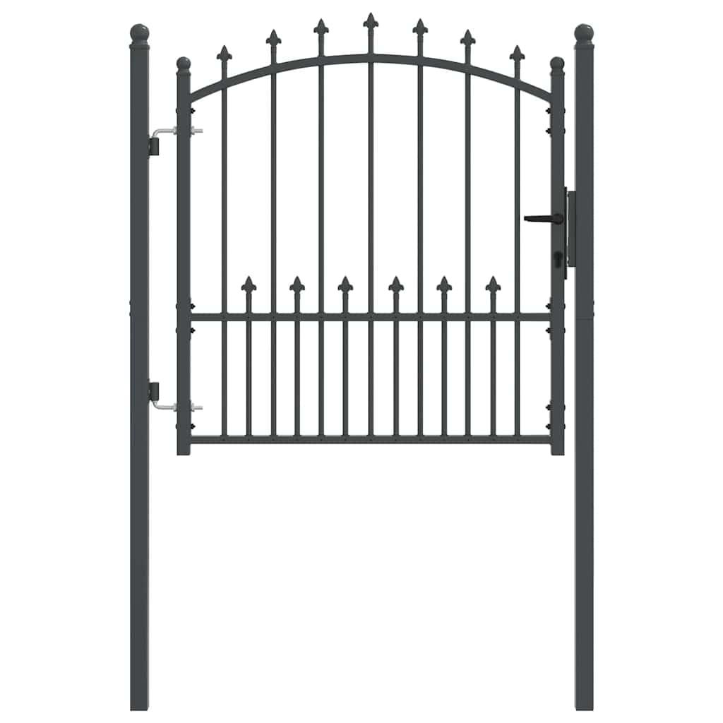 Fence Gate with Spikes EMMEN 100 x 100 cm Powder-coated steel