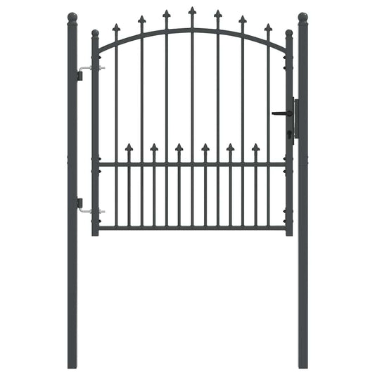 Fence Gate with Spikes EMMEN 100 x 100 cm Powder-coated steel