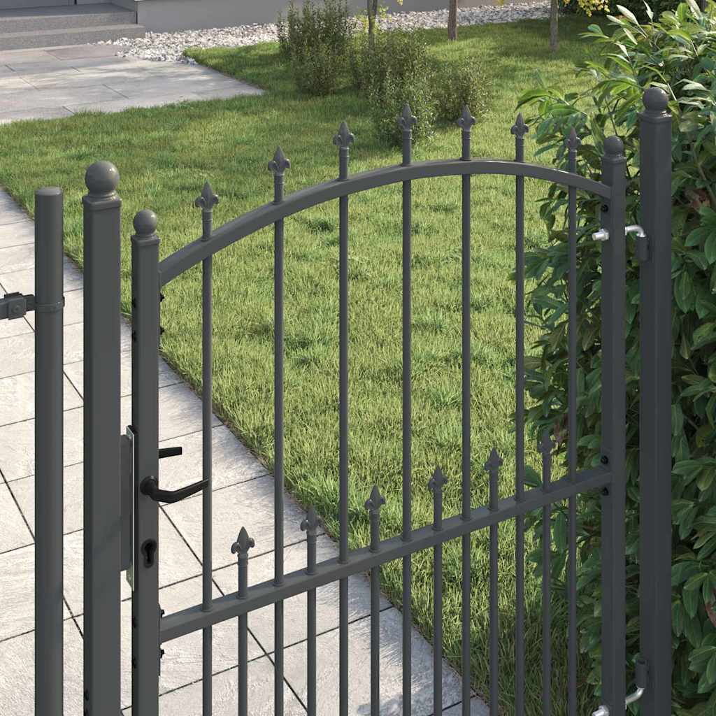 Fence Gate with Spikes EMMEN 150 x 100 cm Powder-coated steel
