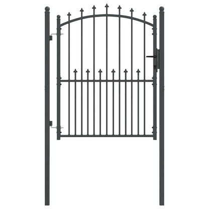 Fence Gate with Spikes EMMEN 150 x 100 cm Powder-coated steel