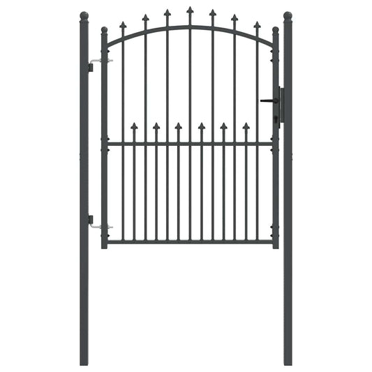 Fence Gate with Spikes EMMEN 150 x 100 cm Powder-coated steel
