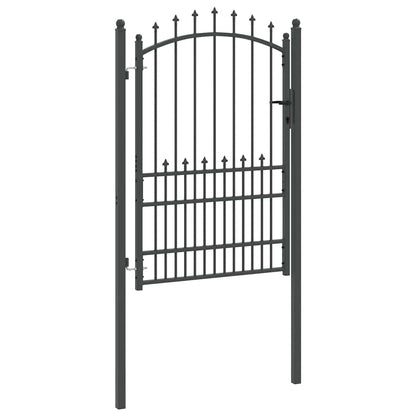 Fence Gate with Spikes EMMEN 170 x 100 cm Powder-coated steel