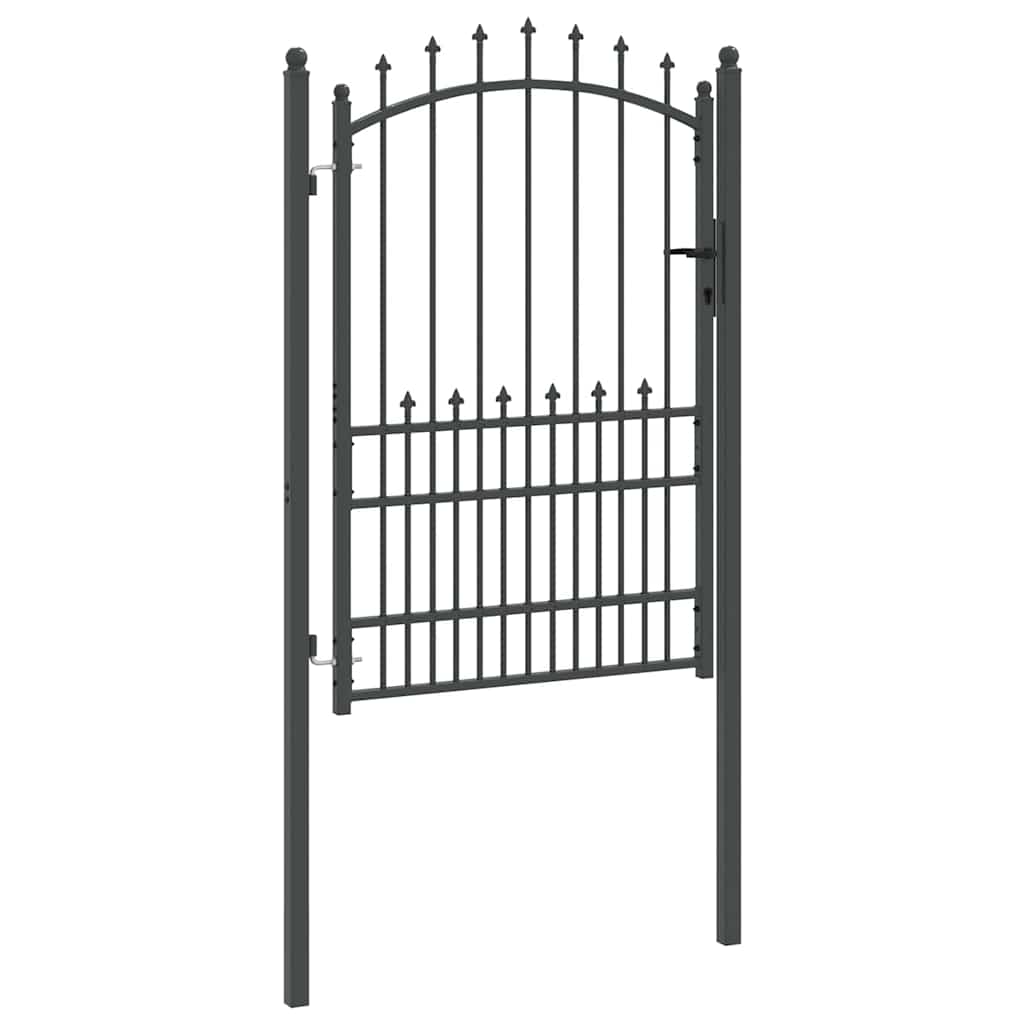Fence Gate with Spikes EMMEN 170 x 100 cm Powder-coated steel