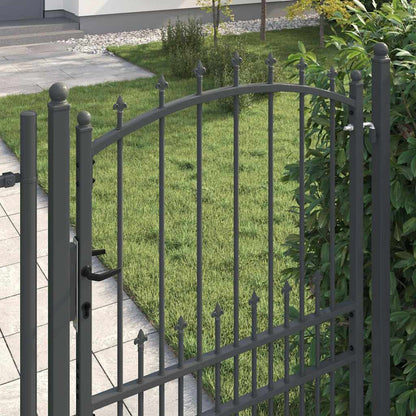 Fence Gate with Spikes EMMEN 200 x 100 cm Powder-coated steel