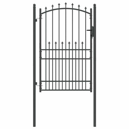Fence Gate with Spikes EMMEN 200 x 100 cm Powder-coated steel