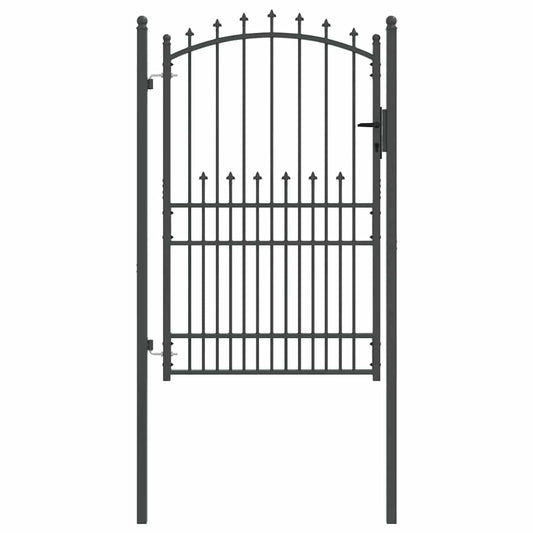 Fence Gate with Spikes EMMEN 200 x 100 cm Powder-coated steel