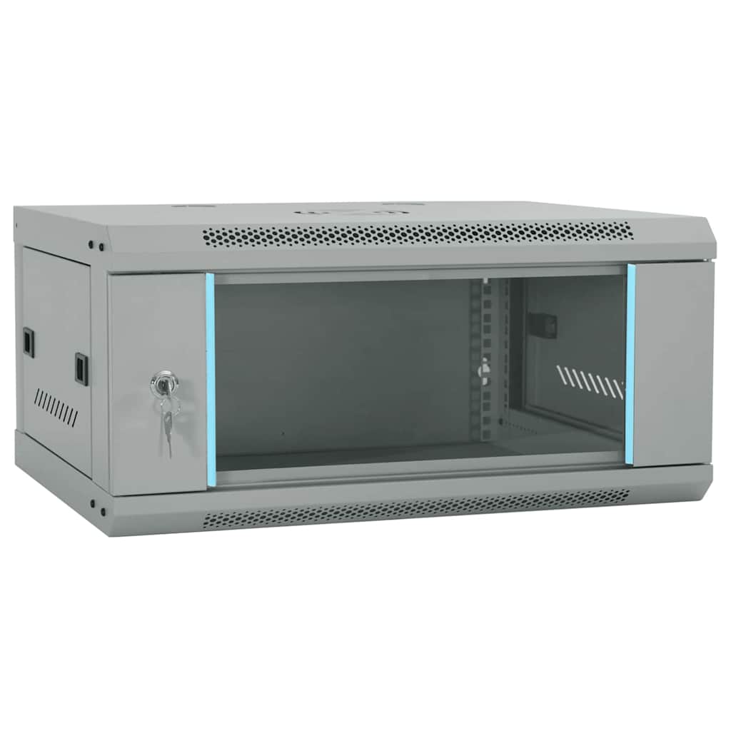 Network Cabinet with Storage Grey 60 x 45 x 28 cm Steel